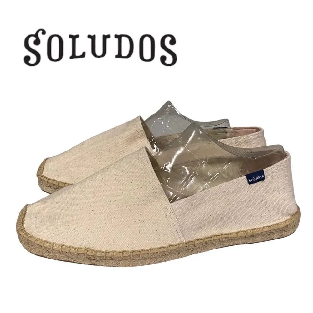 SOLUDOS Dali Natural Espadrille Women's Slip-on Loafers Flats NEW 10.5